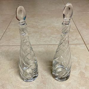 Crystal Oil and Vinegar Holders